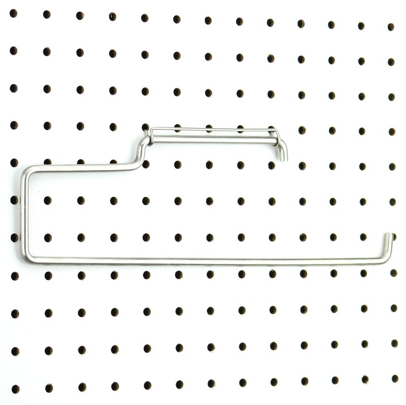 Right Arrange RightArrange One-Handed Tear Pegboard Paper Towel Holder - Stainless Steel - Hooks to Any Peg Board - Pegboard Accessories for Tool Shed, Garage, Workbench, Kitchen, Laundry or Craft Room Organization - Image 3